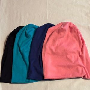 Set of 4 Colorful Slouchy Hats.